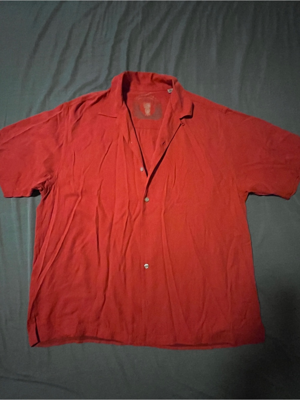 Vintage Tommy Bahama Silk Button Up Relaxed Camp Shirt Red Y2K Size XL